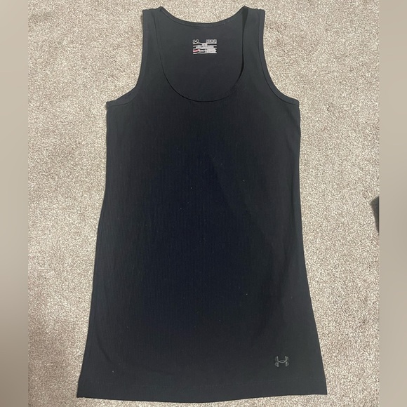 Under Armour Tops Under Armour Heatgear Black Ribbed Tank Top